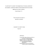 Thesis You are what you wear: The examination of fashion leadership and general leadership among african american and caucasian - B.S Davette Angelo