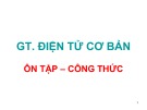 Bài giảng Điện tử cơ bản: Ôn tập - Công thức