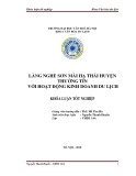 Tóm tắt Khóa luận tốt nghiệp: Làng nghề sơn mài Hạ Thái huyện Thường Tín với hoạt động kinh doanh du lịch