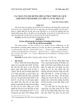 Các nhân tố ảnh hưởng đến sự phát triển du lịch chợ nổi ở thành phố Cần Thơ và vùng phụ cận