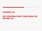 Bài giảng môn Tài chính doanh nghiệp: Chương 3 - Hà Thị Thùy