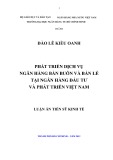 Luận án tiến sĩ kinh tế: Ngân hàng bán buôn và bán lẻ tại ngân hàng đầu tư và phát triển Việt Nam