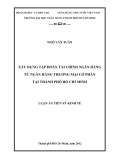 Luận án tiến sĩ kinh tế: Xây dựng tập đoàn tài chính ngân hàng từ ngân hàng thương mại cổ phần tại thành phố Hồ Chí Minh