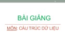 Bài giảng môn Cấu trúc dữ liệu - Chương 1: Tổng quan về cấu trúc dữ liệu và giải thuật