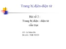 Bài giảng Trang bị điện - Điện tử: Bài 2 - Lê Minh Hà