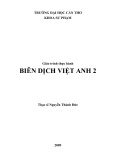 Giáo trình thực hành Biên dịch Việt Anh 2 - ThS. Nguyễn Thành Đức