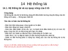 Bài giảng Hệ thống lái ô tô