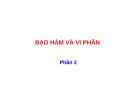 Bài giảng Đạo hàm và vi phân: Phần 2