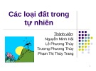 Bài giảng Các loại đất trong tự nhiên