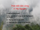 Bài giảng Phát triển bền vững ở Tây Nguyên