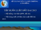 Bài giảng Tập huấn Luật Đất đai 2013