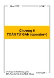 Bài giảng Lập trình hướng đối tượng: Chương 6 - Nguyễn Sơn Hoàng Quốc, ThS. Nguyễn Tấn Trần Minh Khang