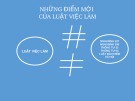 Bài giảng Những điểm mới của Luật Việc làm