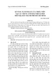 Kĩ năng tự đánh giá của thiếu niên tại các trung tâm bảo trợ xã hội trên địa bàn Thành phố Hồ Chí Minh