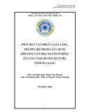 làng, trưởng họ trong xây dựng đời sống văn hóa người H’mông xã Lùng Tám, huyện Quản Bạ, tỉnh Hà Giang