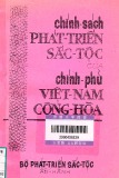 Chính phủ Việt Nam cộng hòa - Chính sách phát triển sắc tộc