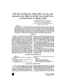 Chế tạo và khảo sát tính chất của vật liệu Polyme alloy trên cơ sở bột cao su phế thải và polyetylen tỷ trọng thấp