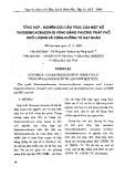 Tổng hợp, nghiên cứu cấu trúc của một số thiosemicacbazon dị vòng bằng phương pháp phổ khối lượng và cộng hưởng từ hạt nhân