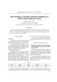 Chiết Neođim và ytri bằng Triphenylphosphin oxit (TPPO) từ môi trường axit nitric