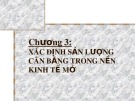 Bài giảng Chương 3: Xác định sản lượng cân bằng trong nền kinh tế mở