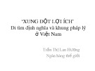 Bài giảng Xung đột lợi ích - Đi tìm định nghĩa và khung pháp lý ở Việt Nam - Trần Thị Lan Hương