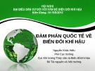 Bài giảng Đàm phán quốc tế về biến đổi khí hậu - Nguyễn Khắc Hiếu