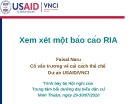 Bài giảng Xem xét một báo cáo RIA