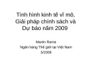 Bài giảng Tình hình kinh tế vĩ mô, giải pháp chính sách và bự báo năm 2009