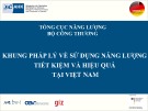 Bài thuyết trình: Khung pháp lý về sử dụng năng lượng tiết kiệm và hiệu quả tại Việt Nam