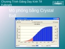 Bài giảng Mô phỏng bằng Crystal Ball