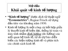 Bài giảng Kinh tế lượng - Chương 1: Mô hình  hồi qui hai biến - Một vài ý tưởng cơ bản