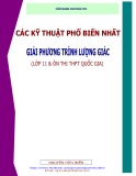 Cẩm nang cho mùa thi: Các kỹ thuật phổ biến nhất giải phương trình lượng giác - Nguyễn Hữu Biển