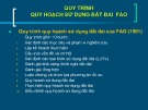 Bài giảng Quy trình quy hoạch sử dụng đất đai