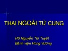 Bài giảng Thai ngoài tử cung - HS. Nguyễn Thị Tuyết