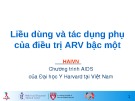 Bài giảng Liều dùng và tác dụng phụ của điều trị ARV bậc một