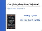 Bài giảng Các lý thuyết quản trị hiện đại: Chương 7 - Nguyễn Ngọc Thắng