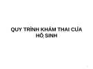 Bài giảng Quy trình khám thai của hộ sinh