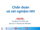 Bài giảng Chẩn đoán và xét nghiệm HIV