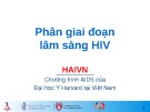 Bài giảng Phân giai đoạn lâm sàng HIV