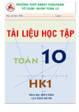 Tài liệu học tập môn: Toán lớp 10 - Học kỳ 1