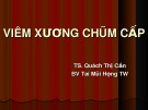 Bài giảng Viêm xương chũm cấp - TS. Quách Thị Cần