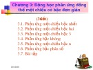 Bài giảng Chương 3: Động học phản ứng đồng thể một chiều có bậc đơn giản