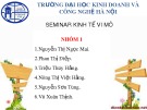 Bài thuyết trình chủ đề 1: Hành vi của doanh nghiệp nhằm mục đích gì? Để đạt được mục đích đó khi tham gia thị trường doanh nghiệp phải giải quyết những vấn đề gì? Cho ví dụ minh họa