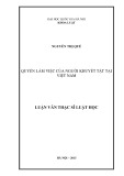 Tóm tắt Luận văn Thạc sĩ Luật học: Quyền làm việc của người khuyết tật tại Việt Nam