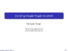 Bài giảng Cơ sở lý thuyết truyền tin: Chương 5 - Hà Quốc Trung