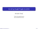 Bài giảng Cơ sở lý thuyết truyền tin: Chương 8 - Hà Quốc Trung