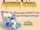 Bài giảng Programming technique: Chương 1 - Lương Mạnh Bá