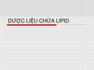 Bài giảng Dược liệu chứa lipid