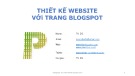 Thiết kế website với trang blogspot