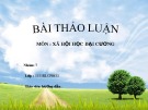 Bài thuyết trình: Xã hội học đô thị, nghiên cứu về vấn đề ách tắc giao thông của các thành phố lớn của Việt Nam hiện nay